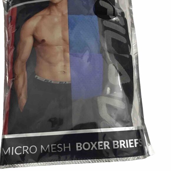 FILA  Men’s 4 Pack Bóxer Briefs Breathable Micro Mesh Black  & Blue Color Size L - Picture 8 of 8